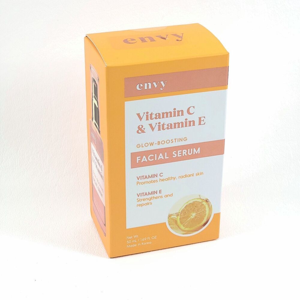 Envy Vitamin C & E Glow Boosting Hydrating Facial Serum 1.69 FL. OZ./50mL SEALED